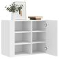 Preview: ARDEBO.de - Wandregal Weiß 75x35x60 cm Holzwerkstoff