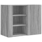Preview: Wandregal Grau Sonoma 75x35x60 cm Holzwerkstoff