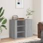 Preview: Wandregal Grau Sonoma 75x35x60 cm Holzwerkstoff