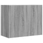 Preview: Wandregal Grau Sonoma 75x35x60 cm Holzwerkstoff