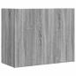 Preview: Wandregal Grau Sonoma 75x35x60 cm Holzwerkstoff