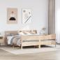 Preview: Massivholzbett mit Kopfteil 200x200 cm Kiefer