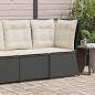 Preview: ARDEBO.de - Garten-Ecksofa mit Kissen Schwarz Poly Rattan