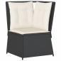 Preview: Garten-Ecksofa mit Kissen Schwarz Poly Rattan