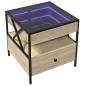 Preview: Couchtisch mit Infinity-LED Sonoma-Eiche 50x50x51 cm