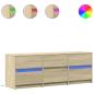 Preview: TV-Schrank mit LED-Beleuchtung Sonoma-Eiche 140x34x50 cm