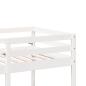 Preview: Hochbett mit Schreibtisch & Stühlen Weiß 80x200 cm Kiefernholz