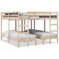 Preview: ARDEBO.de - Dreifach-Etagenbett 140x200/70x140 cm Massivholz Kiefer