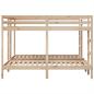Preview: Dreifach-Etagenbett 140x200/70x140 cm Massivholz Kiefer