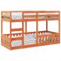 Preview: ARDEBO.de - Etagenbett Wachsbraun 80x200 cm Massivholz Kiefer