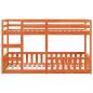 Preview: Etagenbett Wachsbraun 80x200 cm Massivholz Kiefer