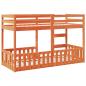 Preview: Etagenbett Wachsbraun 75x190 cm Massivholz Kiefer