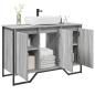 Preview: ARDEBO.de - Waschbeckenunterschrank Grau Sonoma 91x35x60 cm Holzwerkstoff