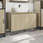 Preview: Waschbeckenunterschrank Sonoma-Eiche 91x35x60 cm Holzwerkstoff