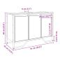 Preview: Waschbeckenunterschrank Sonoma-Eiche 91x35x60 cm Holzwerkstoff