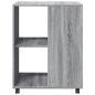 Preview: Beistelltisch mit Rollen Grau Sonoma 55x60x78 cm Holzwerkstoff