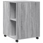 Preview: Beistelltisch mit Rollen Grau Sonoma 55x60x78 cm Holzwerkstoff