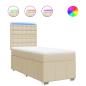 Preview: Boxspringbett mit Matratze Creme 80x200 cm Stoff