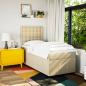 Preview: Boxspringbett mit Matratze Creme 80x200 cm Stoff