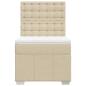 Preview: Boxspringbett mit Matratze Creme 80x200 cm Stoff