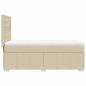 Preview: Boxspringbett mit Matratze Creme 80x200 cm Stoff