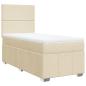 Preview: Boxspringbett mit Matratze Creme 90x190 cm Stoff