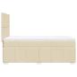 Preview: Boxspringbett mit Matratze Creme 90x190 cm Stoff