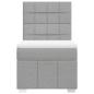 Preview: Boxspringbett mit Matratze Hellgrau 90x190 cm Stoff