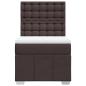Preview: Boxspringbett mit Matratze Dunkelbraun 90x190 cm Stoff