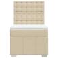 Preview: Boxspringbett mit Matratze Creme 90x190 cm Stoff