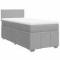 Preview: Boxspringbett mit Matratze Hellgrau 80x200 cm Stoff