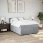 Preview: Boxspringbett mit Matratze Hellgrau 140x200 cm Stoff