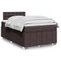 Preview: ARDEBO.de - Boxspringbett mit Matratze Dunkelbraun 120x190 cm Stoff