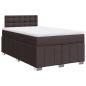 Preview: Boxspringbett mit Matratze Dunkelbraun 120x190 cm Stoff