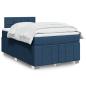 Preview: ARDEBO.de - Boxspringbett mit Matratze Blau 120x190 cm Stoff