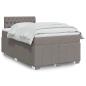 Preview: ARDEBO.de - Boxspringbett mit Matratze Taupe 120x190 cm Stoff