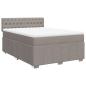 Preview: Boxspringbett mit Matratze Taupe 140x200 cm Stoff