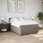 Preview: Boxspringbett mit Matratze Taupe 140x200 cm Stoff