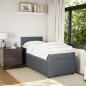 Preview: Boxspringbett mit Matratze Dunkelgrau 90x190 cm Samt