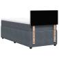 Preview: Boxspringbett mit Matratze Dunkelgrau 90x190 cm Samt