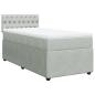 Preview: Boxspringbett mit Matratze Hellgrau 90x200 cm Samt