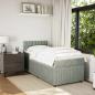 Preview: Boxspringbett mit Matratze Hellgrau 90x200 cm Samt