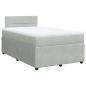 Preview: Boxspringbett mit Matratze Hellgrau 120x190 cm Samt