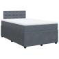 Preview: Boxspringbett mit Matratze Dunkelgrau 120x190 cm Samt