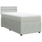 Preview: Boxspringbett mit Matratze Hellgrau 90x200 cm Samt