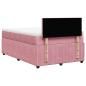 Preview: Boxspringbett mit Matratze Rosa 120x200 cm Samt