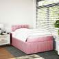 Preview: Boxspringbett mit Matratze Rosa 120x190 cm Samt