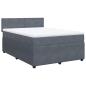 Preview: Boxspringbett mit Matratze Dunkelgrau 140x190 cm Samt