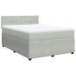 Preview: Boxspringbett mit Matratze Hellgrau 140x190 cm Samt
