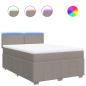 Preview: Boxspringbett mit Matratze Taupe 160x200 cm Stoff
